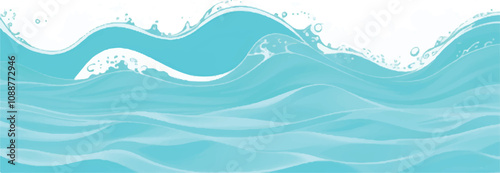 Transparent abstract soft green and blue abstract water color ocean wave texture background. Banner Graphic Resource as background for ocean wave and water wave abstract graphics	