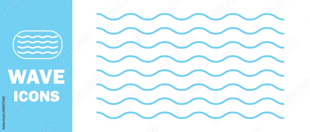 Wave icon. flat and simple wave vector. vector illustration. Wave icon. flat and simple wave vector. vector illustration.