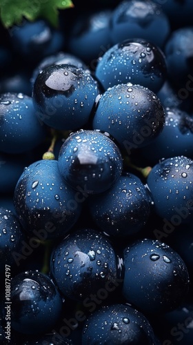 Wallpaper Mural Close-up of dark grapes with droplets. Torontodigital.ca