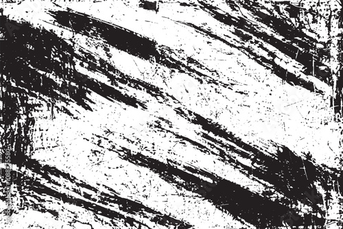 Abstract Distressed Grunge Texture in Black and White – Rough Overlay Vector