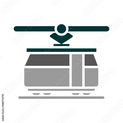 Tram Car Vector Icon