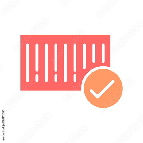 Barcode Check-in Vector Icon