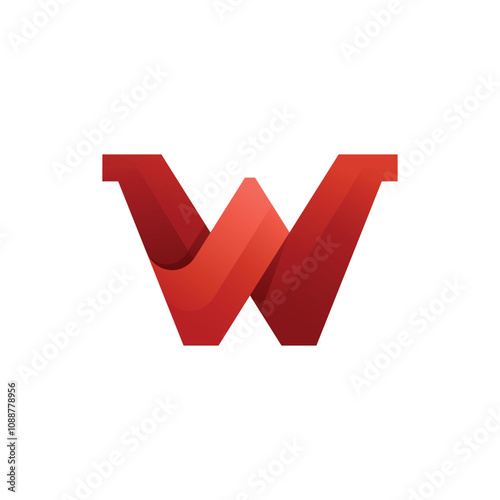 Vector letter W Gradient Logo Icon Illustration