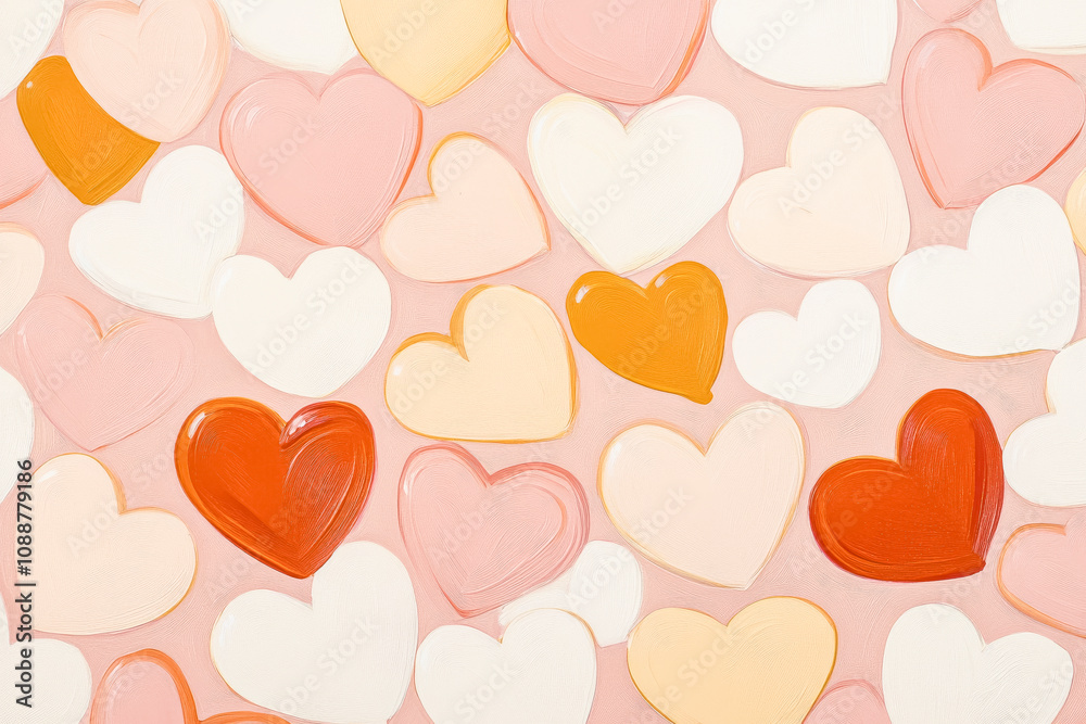 Romantic heart pattern background for valentine's day and love-themed designs Romantic heart pattern background for valentine's day and love-themed designs