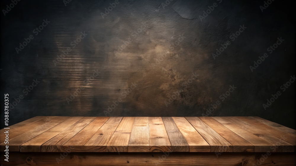 Rustic Wooden Table with Dark Textured Background
Rustic Wooden Table with Dark Textured Background