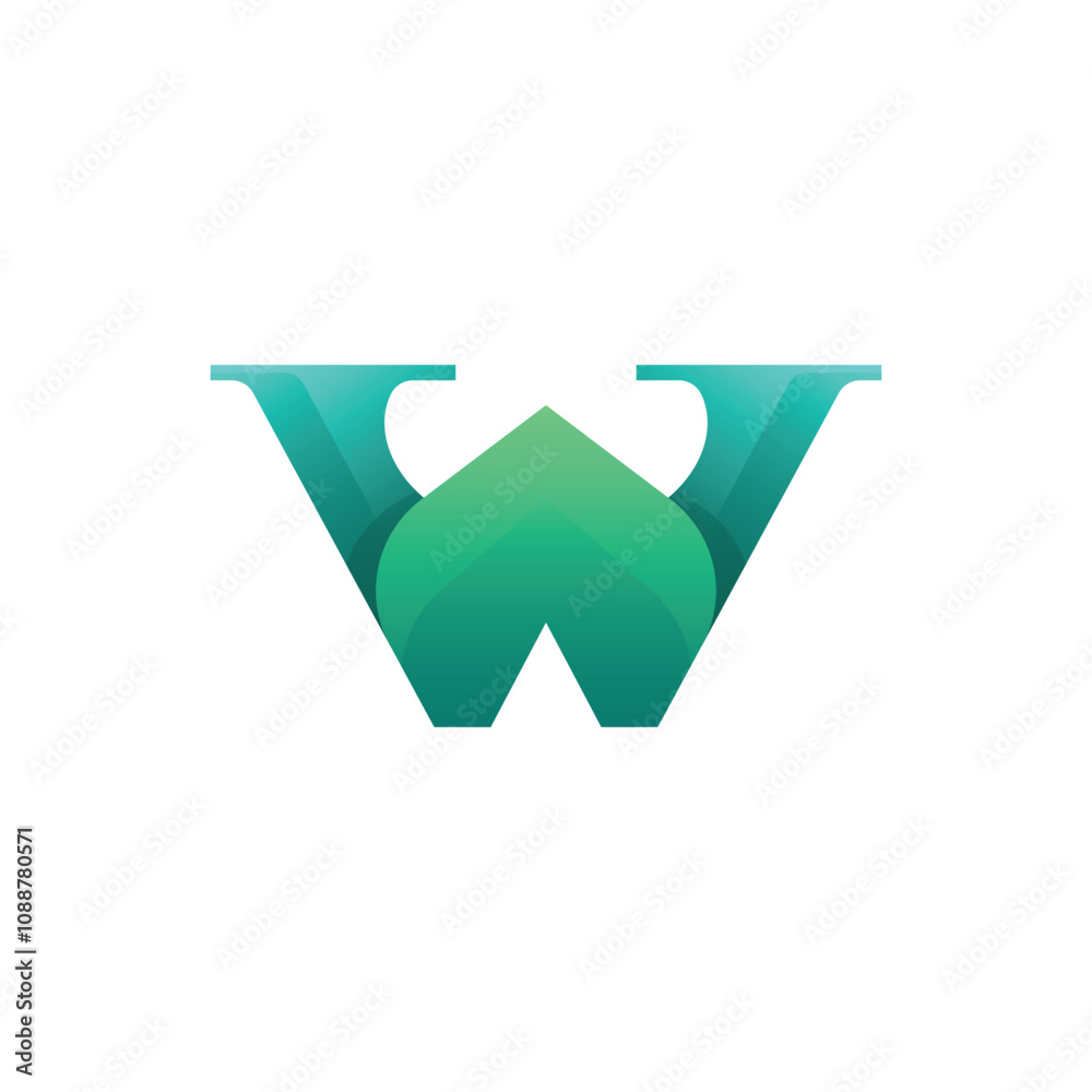 Vector Logo Letter W Gradient Icon Illustration Vector Logo Letter W Gradient Icon Illustration