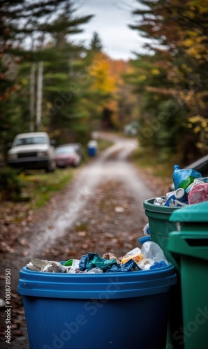 Exploring the Impact of Littering on Rural Landscapes: A Visual Commentary on Waste and Environmental Awareness photo