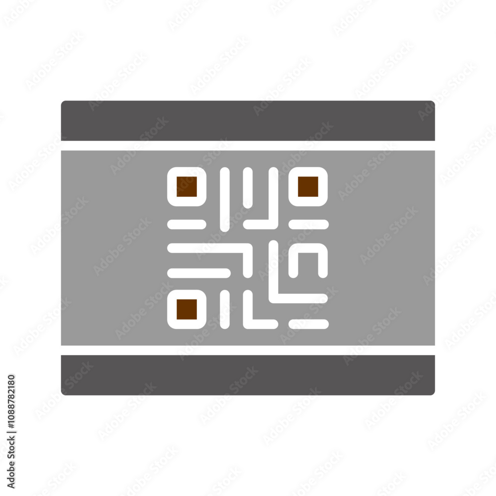 QR Code Business Card Vector Icon