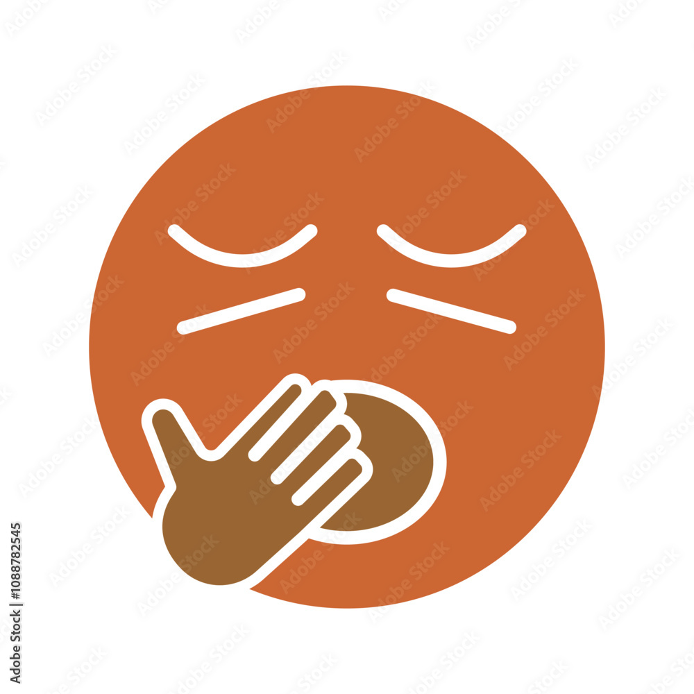 Obraz premium Yawning Face Vector Icon