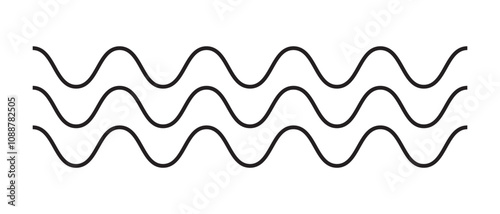 Wave icon. flat and simple wave vector. vector illustration.