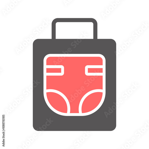 Diaper Bag Vector Icon