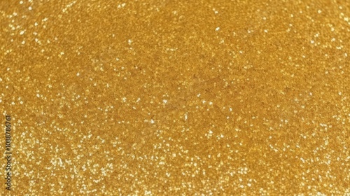 Shimmering Gold Glitter Background with a High-Detail Top Down View Perfect for Creative Projects and Design Work