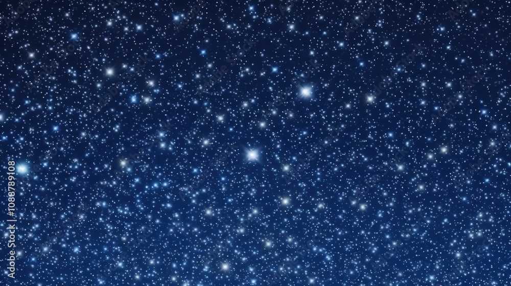 Obraz premium A Captivating Blue Background Filled with Glittering Stars Creating a Dreamy and Ethereal Cosmic Atmosphere Perfect for Various Creative Projects