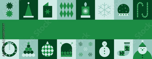 Abstract Geometric Christmas Background 