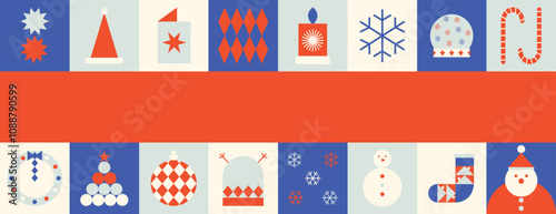 Abstract Geometric Christmas Background 