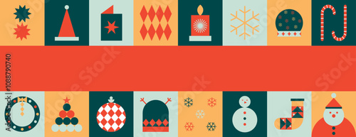 Abstract Geometric Christmas Background 
