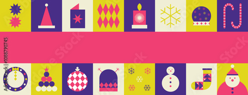 Abstract Geometric Christmas Background 