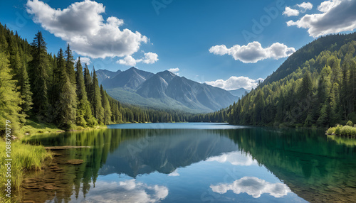 lake in the mountains