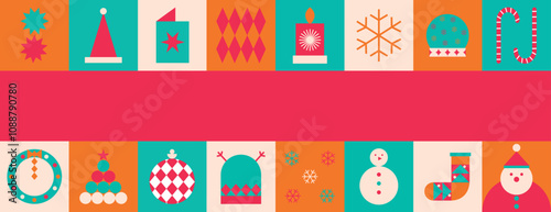 Abstract Geometric Christmas Background 