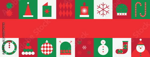 Abstract Geometric Christmas Background 