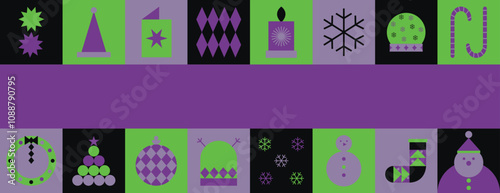 Abstract Geometric Christmas Background 