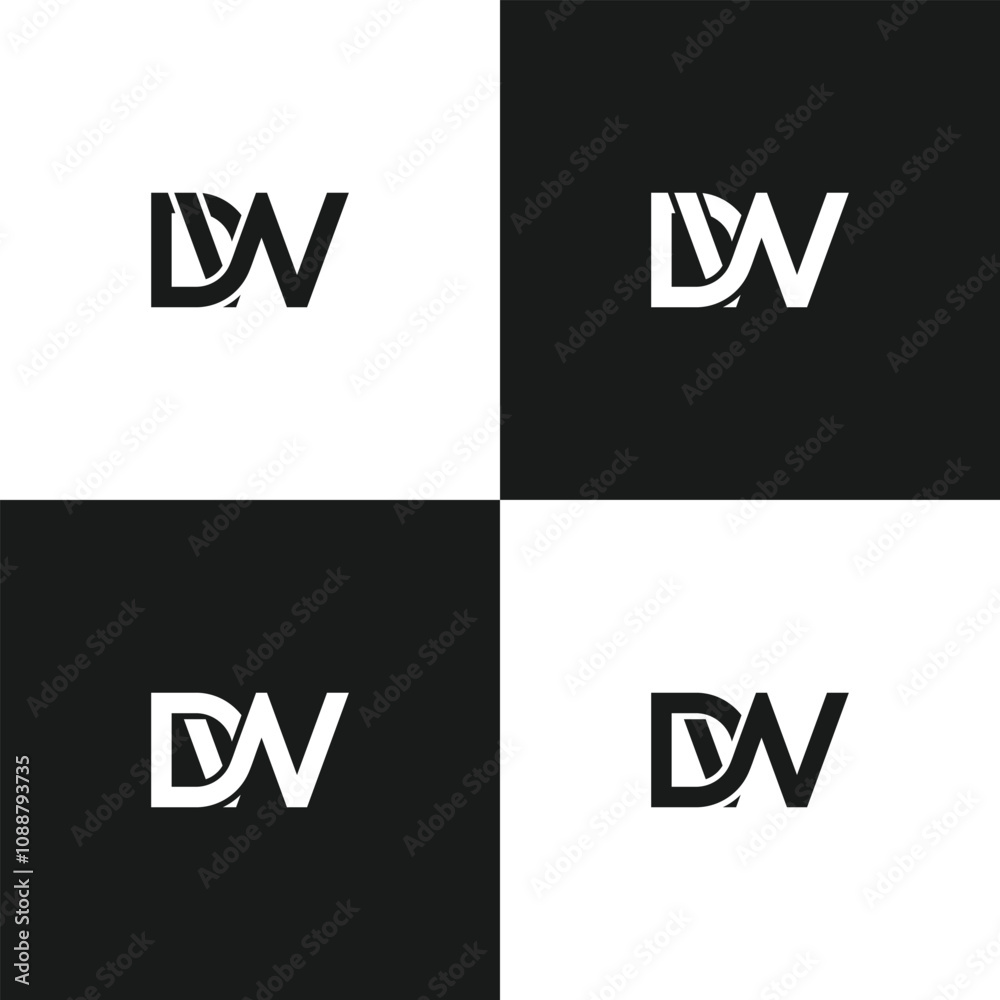 Initial Letter DW Logo Design Inspiration Initial Letter DW Logo Design Inspiration