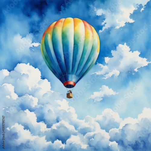 Balloon in the clouds