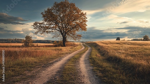 Country Road Tree Landscape