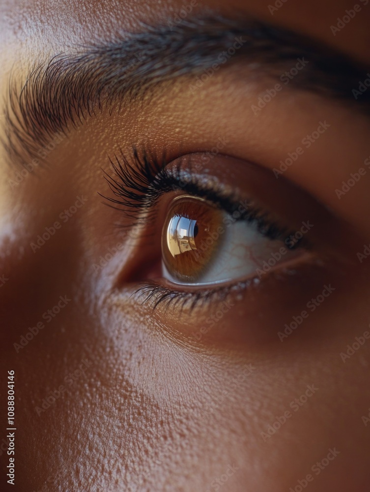 Close-up Portrait with Focus on Eye and Skin Texture Close-up Portrait with Focus on Eye and Skin Texture