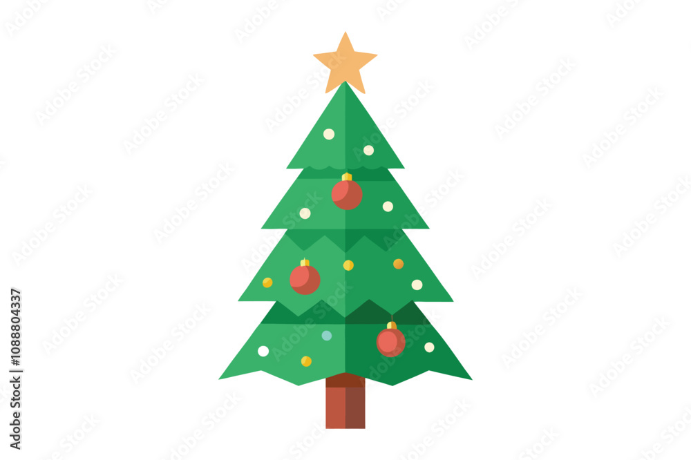 christmas decoration tree vector illustration white background christmas decoration tree vector illustration white background