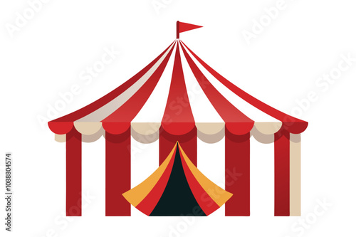 circus tent isolated on white background