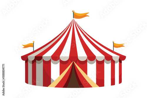 circus tent isolated on white background