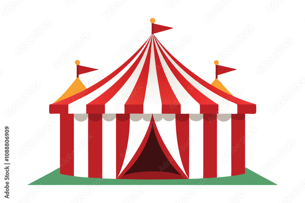 red circus tent vector illustration on a with background red circus tent vector illustration on a with background