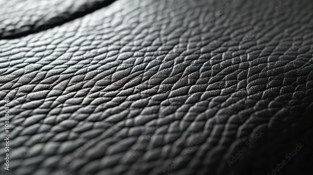 Black leather texture, background. Generative AI Black leather texture, background. Generative AI