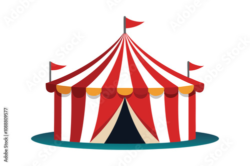 circus tent vector illustration white background