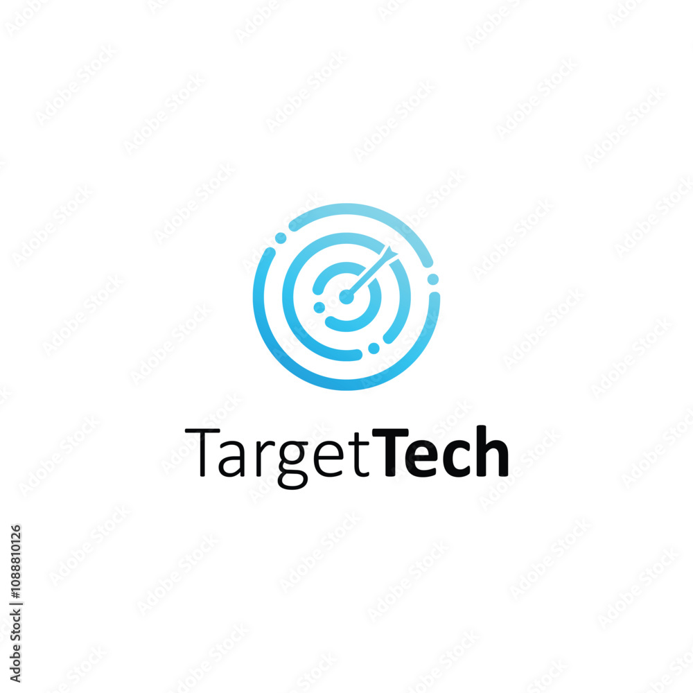 arrow target with modern tech concept logo icon vector arrow target with modern tech concept logo icon vector