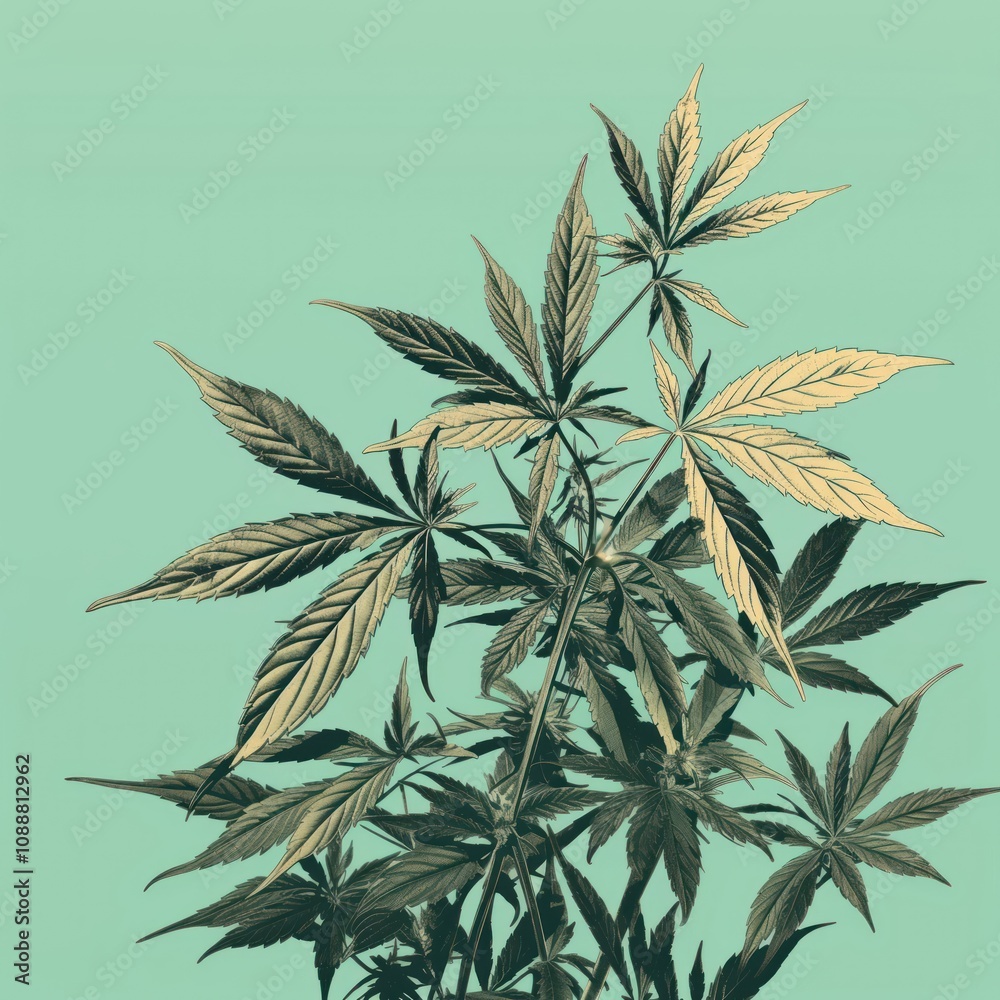 Cannabis plant leaf medicine. Cannabis plant leaf medicine.