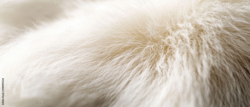 Close-up of soft, fluffy, white fur texture. (1) Close-up of soft, fluffy, white fur texture. (1)