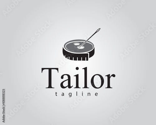 creative shirt buttons circled with a meter and a needle on top loo design