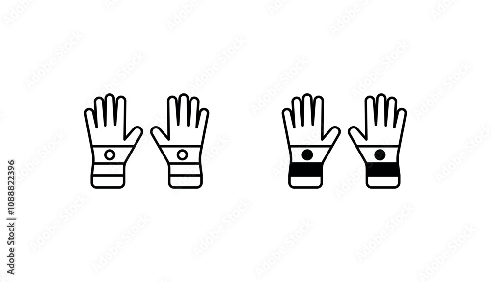Obraz premium Work Gloves icon design with white background stock illustration
