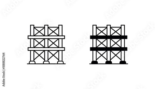 Scaffolding icon design with white background stock illustration