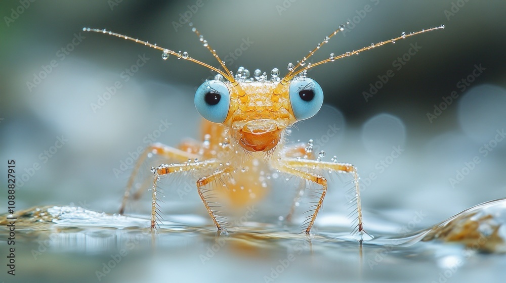 Fototapeta premium Tiny Creature with Big Blue Eyes