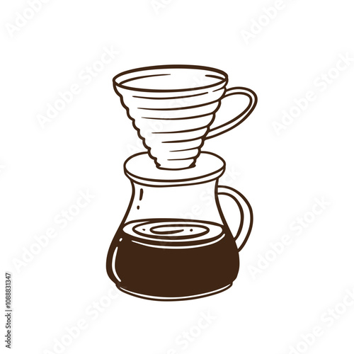 Equipment used for brewing coffee with the pour over method, enhancing aroma and flavor