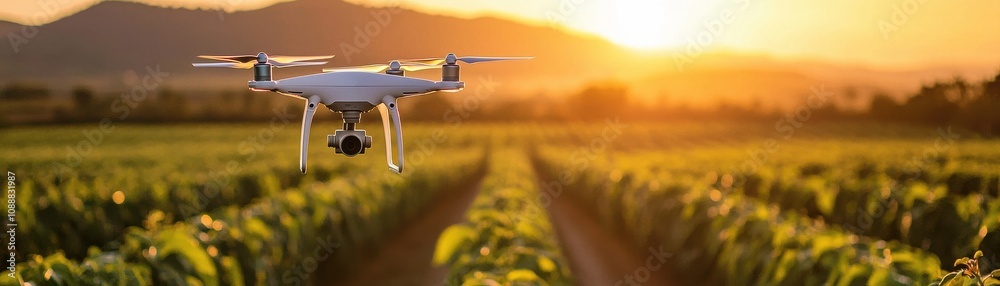 A drone flies over a lush vineyard at sunset, capturing aerial views of the rows of grapevines in a picturesque landscape. A drone flies over a lush vineyard at sunset, capturing aerial views of the rows of grapevines in a picturesque landscape.