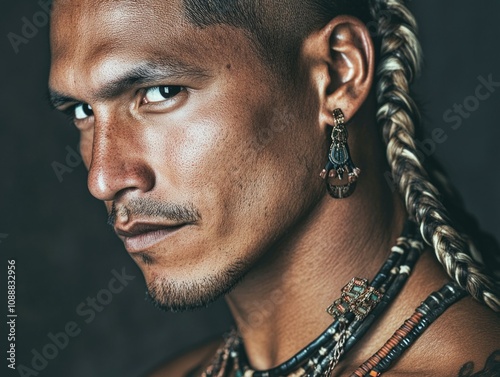 Maverick Maori Chief Portrait photo