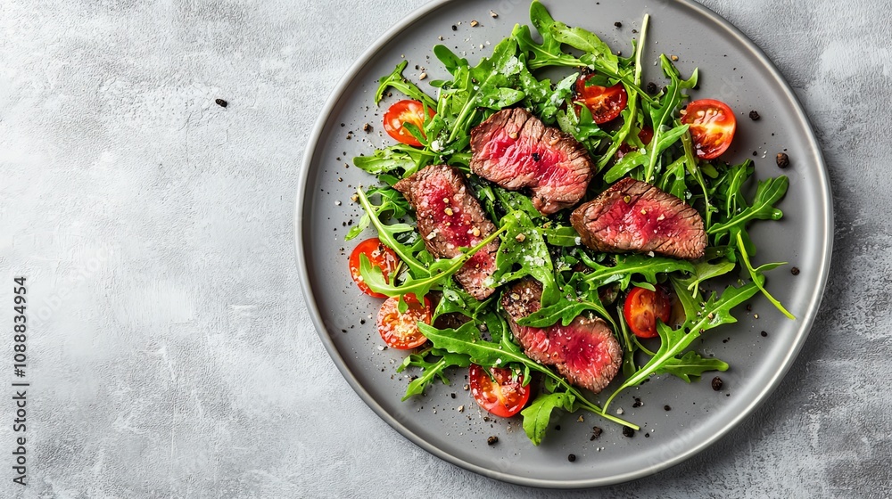 Steak Salad with Arugula and Cherry Tomatoes: A Delicious and Healthy Meal