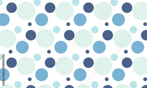 Abstract blue polkadot pattern on white background. Vector illustration template design