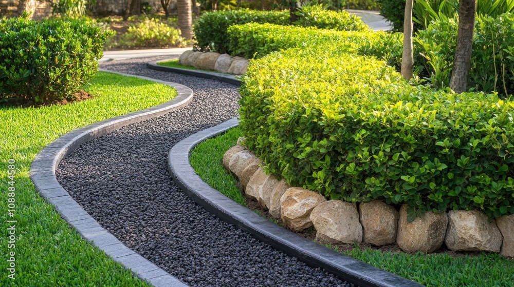 Obraz premium Serene Path Through Lush Greenery