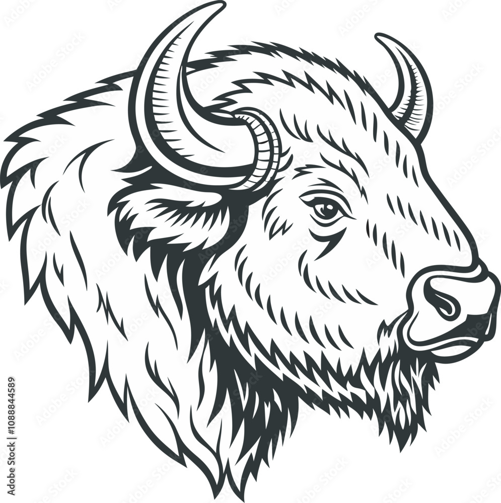 Fototapeta premium Bold Hacker Logo with Cowboy Bull Riding Theme