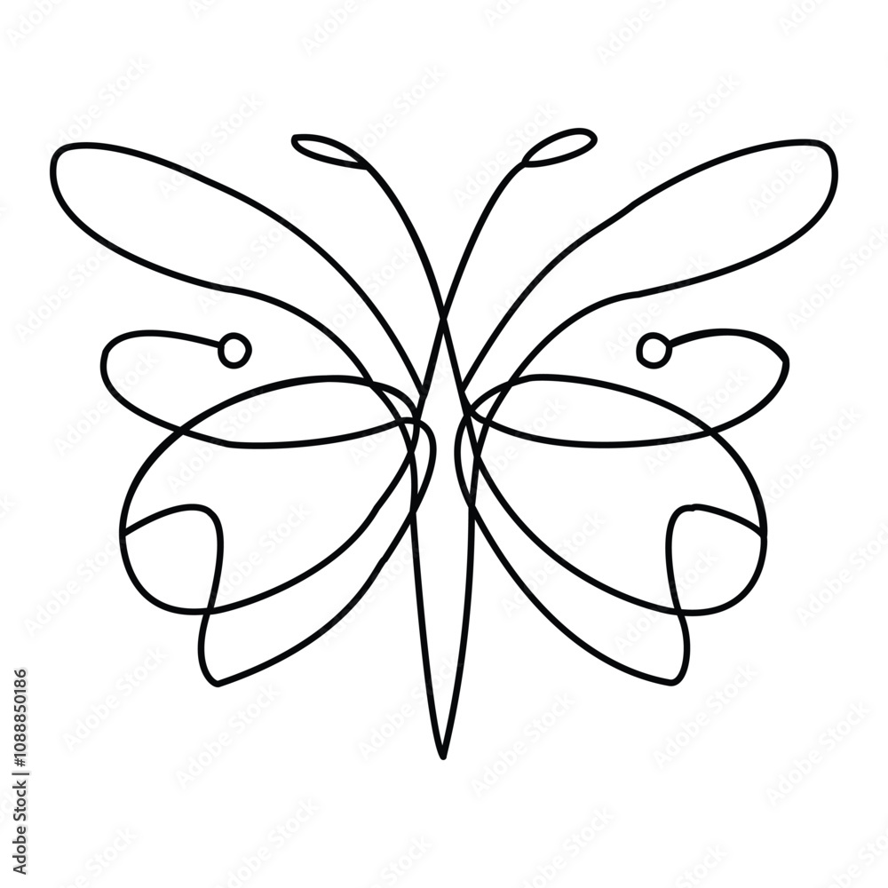 Butterfly Single continuous line art Butterfly Single continuous line art
